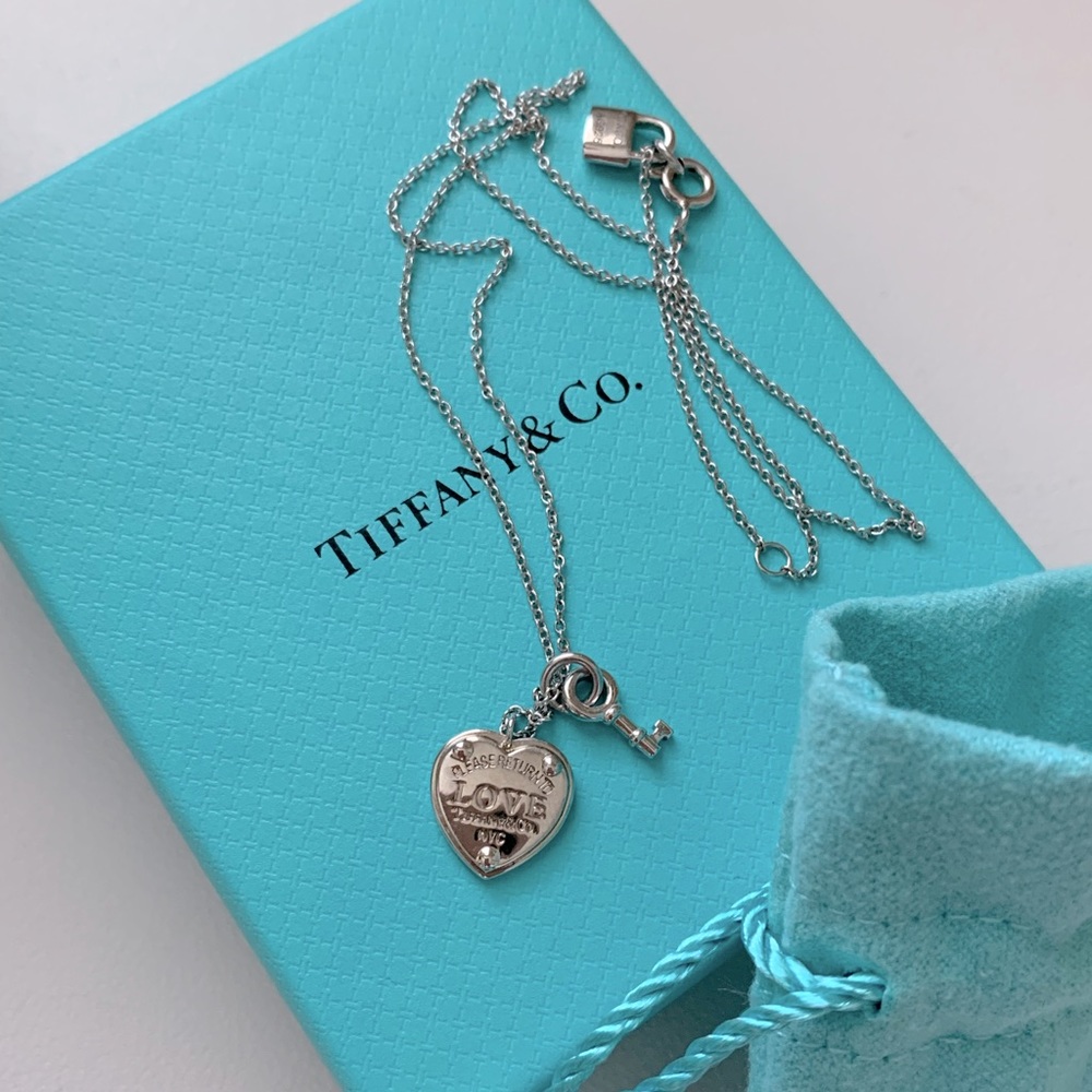 Tiffany & Co. Return to Love Heart Tag and Key Necklace